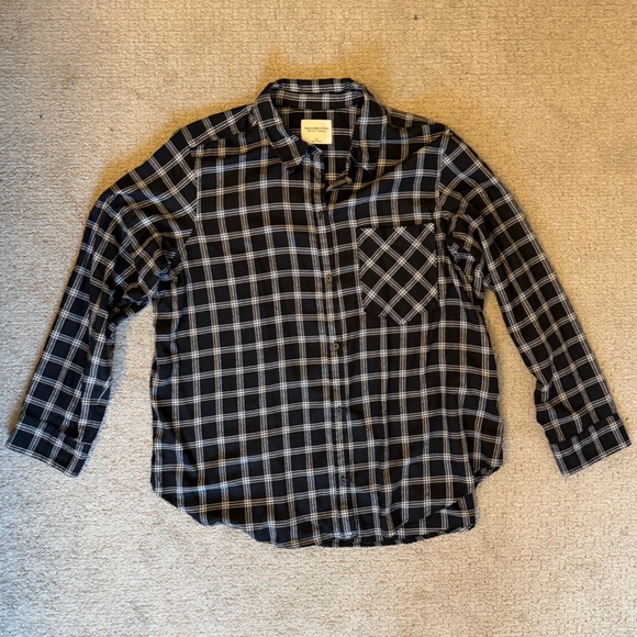 Abercrombie & Fitch Relaxed Flannel Shirt - Picture 1 of 4